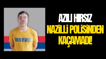 Azılı hırsız Nazilli Polisinden kaçamadı