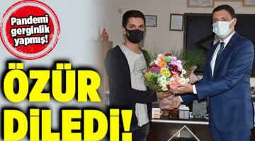 O kaymakam, öğretmenden özür dileyip, helallik aldı