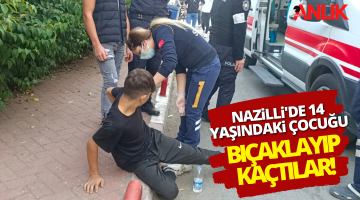 Nazilli’de 14 yaşındaki çocuğu bıçaklayıp kaçtılar!