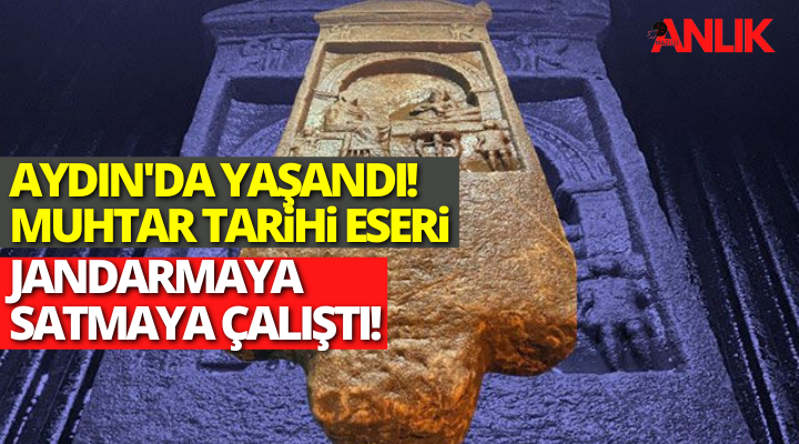 Aydın’ın Germencik ilçesinde, 1900 yıllık olduğu değerlendirilen 1 ton ağırlığındaki