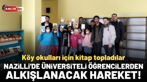 NAZLI ALTINAYAR-Nazilli’de okuyan üniversite öğrencileri başlattıkları kitap projesiyle ilçe halkının