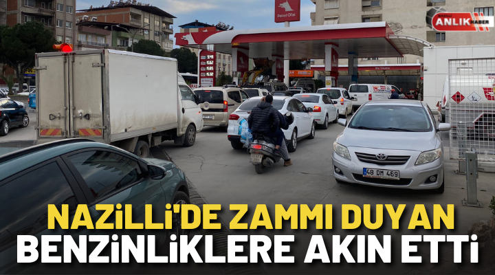 NAZLI ALTINAYAR-Nazilli’de benzin istasyonlarında uzun kuyruklar oluştu. Bu gece yarısından