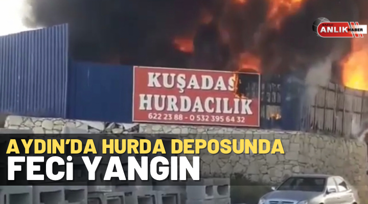 Aydın’da hurda deposunda feci yangın! ANLIK HABER-Aydın’ın Kuşadası ilçesinde hurda deposunda çıkan yangın, ekiplerce söndürüldü.Değirmendere