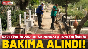 Nazilli’de Park ve Bahçeler Müdürlüğü ekipleri Ramazan Bayramı öncesi Eğriboyun,