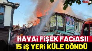 Afyonkarahisar’ın Bolvadin ilçesinde çarşı merkezindeki yangında, 15 işyeri kullanılamaz hale