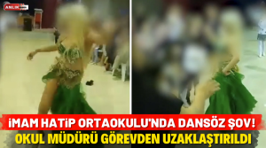 Bursa’nın Nilüfer ilçesinde bulunan Çalı İmam Hatip Ortaokulu, dansöz görüntüleriyle