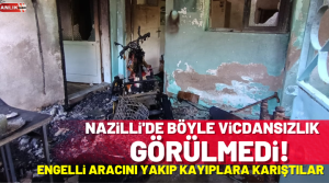 NAZLI ALTINAYAR-Yangın, Nazilli’de Muammer Aksoy Mahallesi 1229 sokakta bulunan kullanılmayan