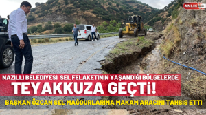 Nazilli Belediyesi ekipleri, ilçe genelinde öğle saatlerinden itibaren etkili olan