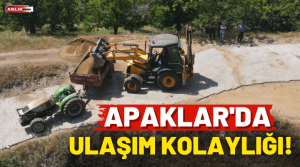 Nazilli Belediyesi Fen İşleri Müdürlüğü ekipleri, Apaklar Mahallesi’nde yol yapım