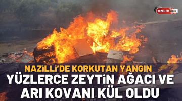 NAZİLLİ’DE KORKUTAN YANGIN