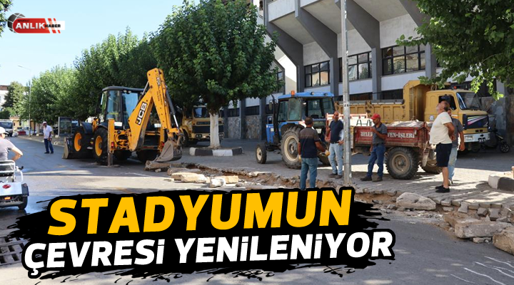 Nazilli Şehir Stadı çevresinde yenileme çalışmaları başladı