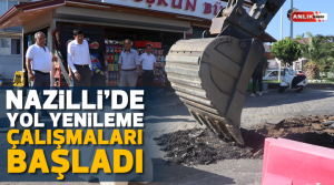 Cumhuriyet Mahallesi 173 sokakta yol yenileme çalışmaları Nazilli Belediye Başkanı