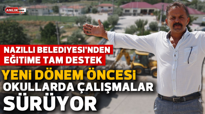Nazilli Belediyesi Fen İşleri Müdürlüğü ekipleri, Dallıca İlkokulu’nda peyzaj ve