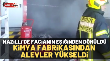 Kimya fabrikasında alevler yükseldi