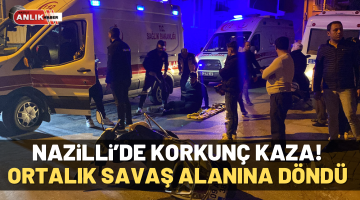 Nazilli’de korkunç kaza! 3 kişi yaralandı