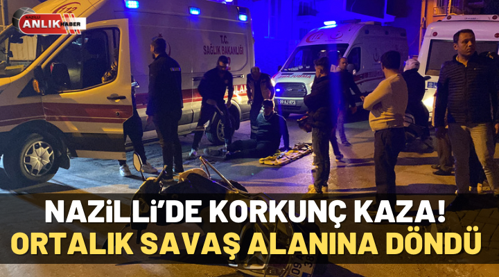Nazilli’de korkunç kaza! 3 kişi yaralandı