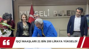 Tunceli Belediyesi DİSK’e bağlı Genel-İş Sendikası arasında sözleşme imzaladı. İşçilere