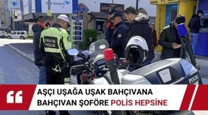 Nazilli’de devriye atan trafik polisi Belediye meydanı kavşağına geldiği sırada