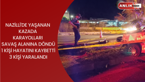 Aydın’ın Nazilli ilçesinde iddiaya göre motosiklete çarpmamak için refüje çıkan