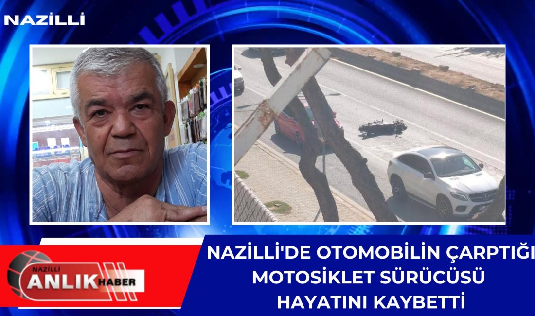 Nazilli’nin Cumhuriyet Mahallesi’nde meydana gelen trafik kazasında, otomobilin çarptığı motosiklet