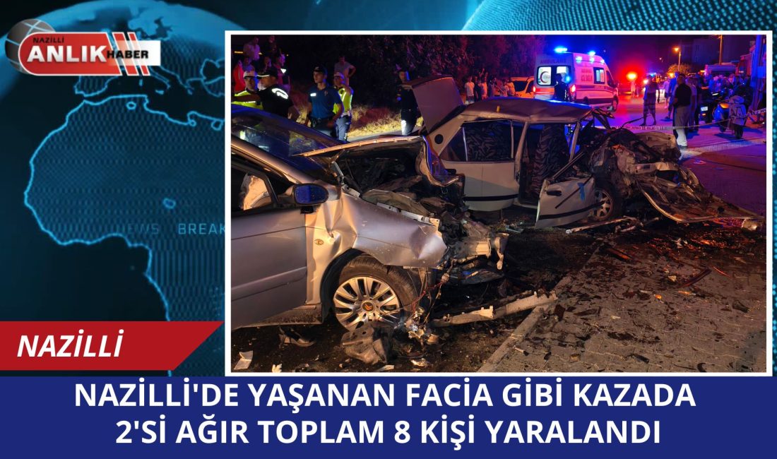 Nazilli’de alkollü sürücünün sebep olduğu kafa kafaya çarpışmada, aralarında hayati