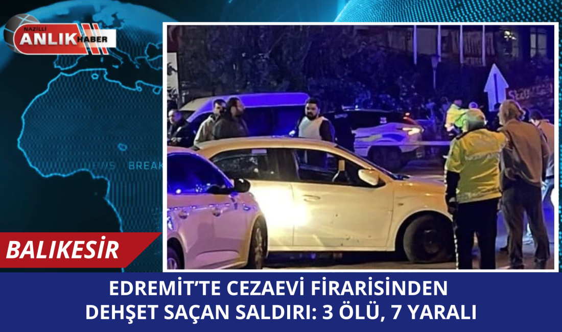   Balıkesir’in Edremit ilçesi dün akşam saatlerinde, cezaevi firarisi ve