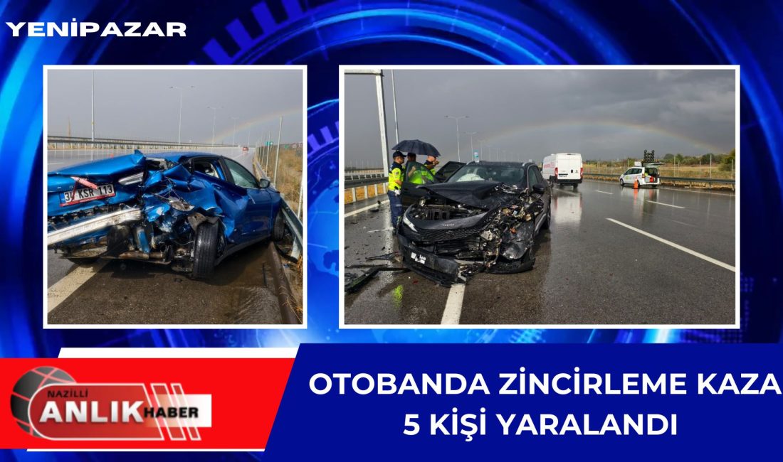 Aydın’ın Yenipazar ilçesi yakınlarındaki Denizli-İzmir Otoyolu’nda, gündüz saatlerinde meydana gelen
