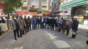 Kıbrıs Caddesi’nde yapılan lokma hayrına MHP Aydın İl Başkanı Haluk