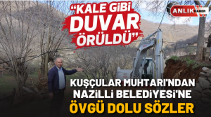 Nazilli Belediyesi’nin Kuşçular Mahallesi’ne yatırımlarının ardından konuşan Mahalle Muhtarı Ramazan