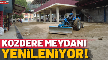 Kozdere meydanı yenileniyor