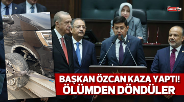 Başkan Özcan kaza yaptı