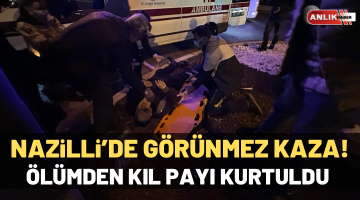 Motosikletli TIR’ın altında kalmaktan son anda kurtuldu