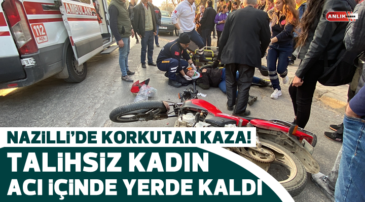 Talihsiz kadın acı içinde yerde kaldı
