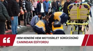Nazilli’de günbatımını fotoğraflamak isteyen genç kadın hem kendini hem de
