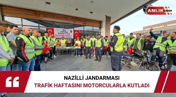 Nazilli Jandarması trafik haftasını motorcularla kutladı – “Bu yolda size güveniyoruz”