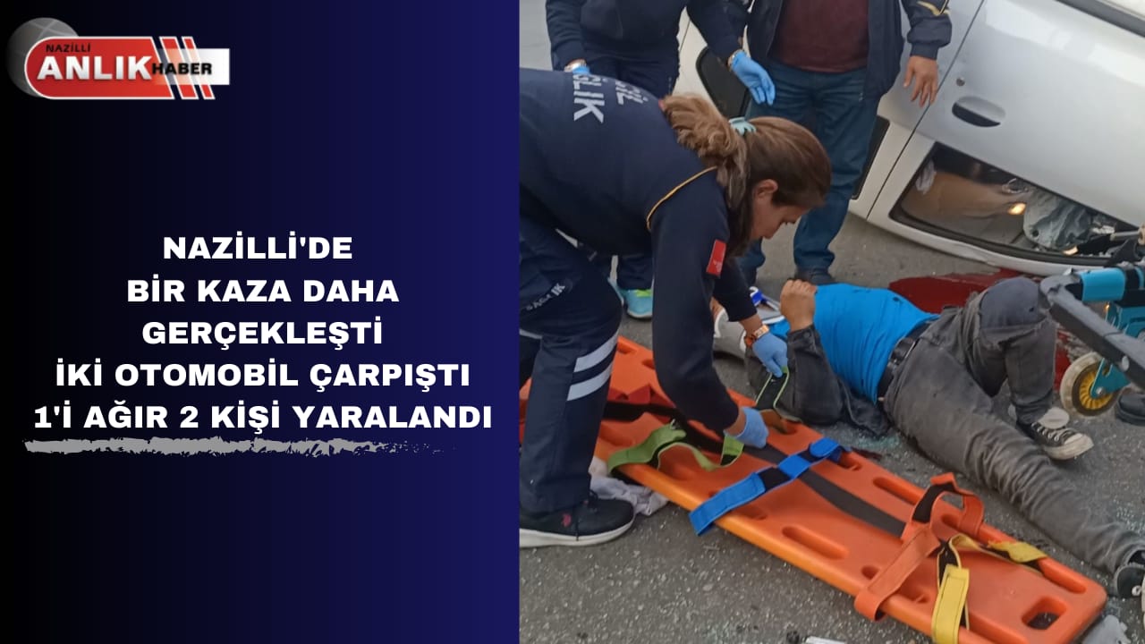 İki Otomobilin Çarpıştığı Kazada 1’i Ağır 2 Kişi Yaralandı