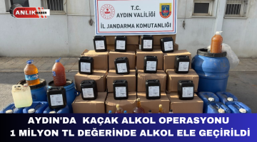 Aydın’da Büyük Kaçak Alkol Operasyonu 1 Milyon TL Değerinde Alkol Ele Geçirildi