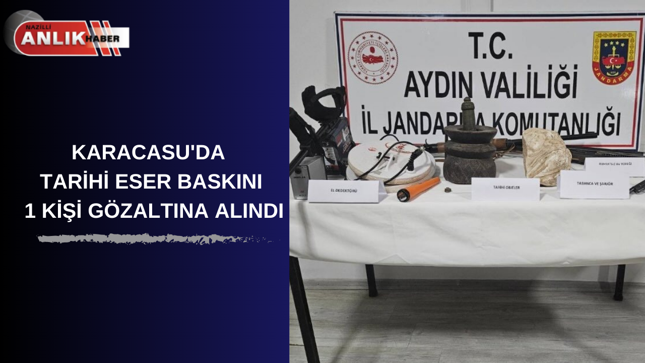 Karacasu İlçe Jandarma Komutanlığı, ilçenin Yaykın Mahallesi’nde yaptığı bir operasyonda