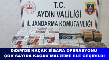 DIDIM’DE KAÇAK SİGARA OPERASYONU ÇOK SAYIDA KAÇAK MALZEME ELE GEÇİRİLDİ