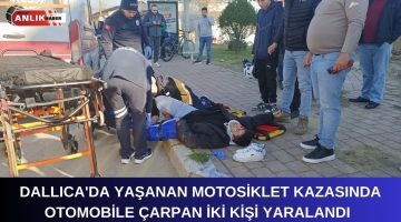 MOTOSİKLET İLE OTOMOBİL ÇARPIŞTI İKİ KİŞİ YARALANDI