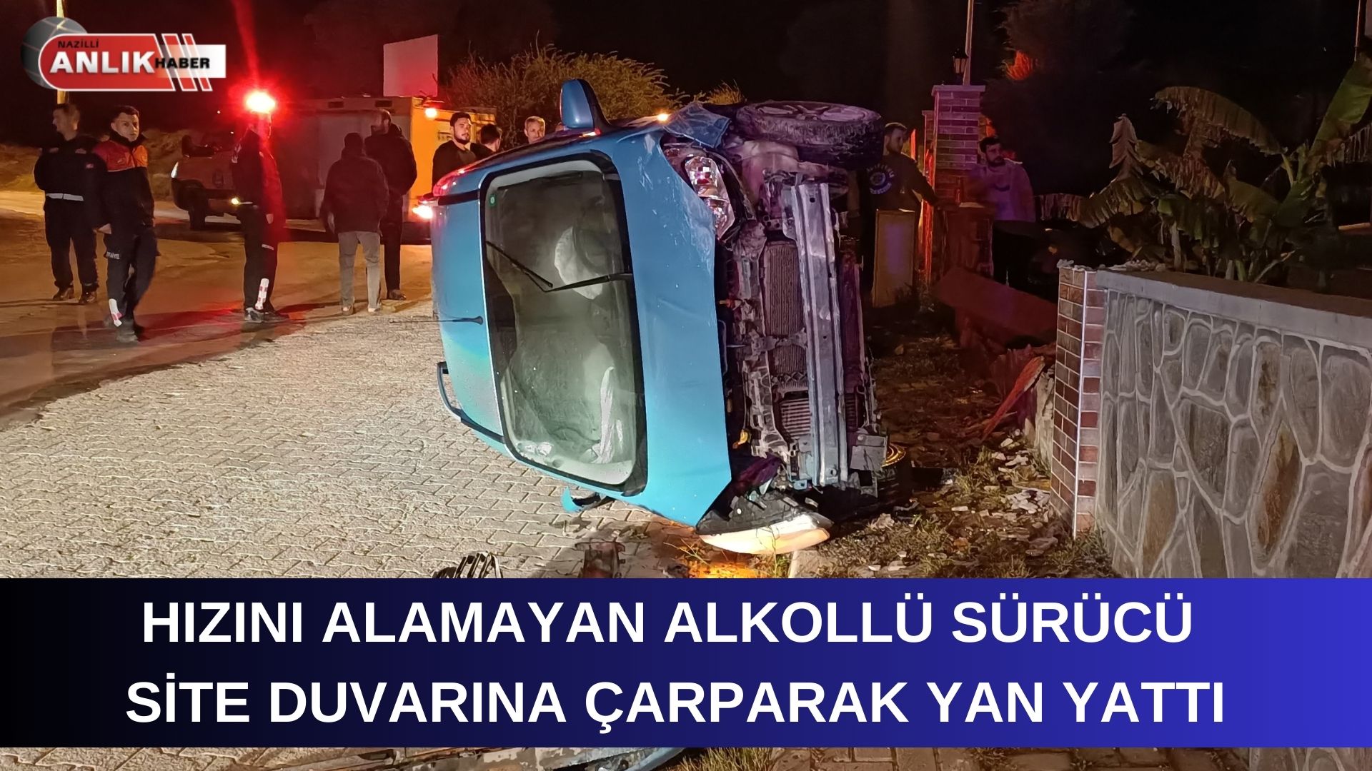 HIZINI ALAMADI SİTE DUVARINA GİRDİ