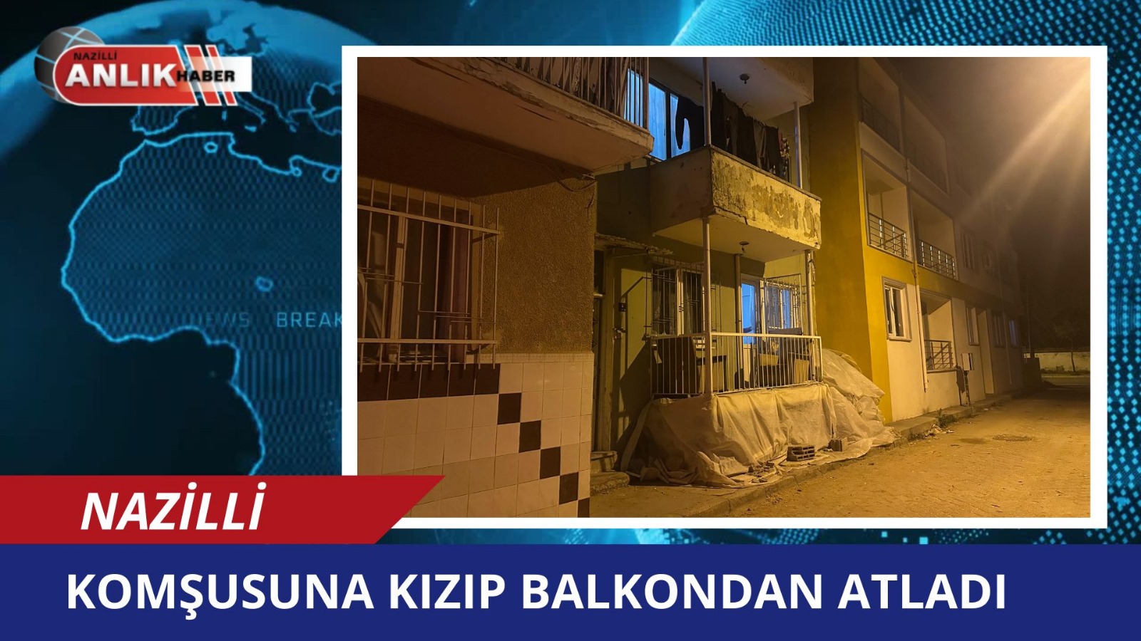 KOMŞUSUNA SİNİRLENDİ BALKONDAN ATLADI!