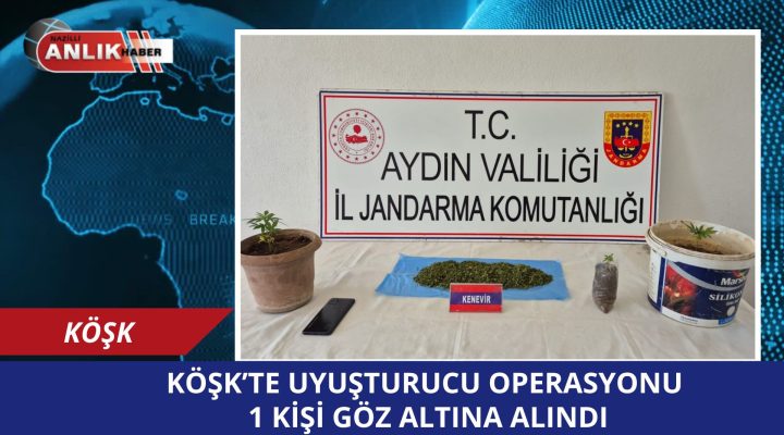 Köşk’te Uyuşturucu Operasyonu: Bir Gözaltı