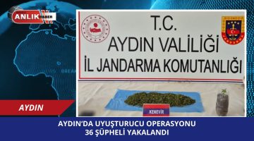 Aydın’da Uyuşturucu Operasyonu: 36 Şüpheli Yakalandı
