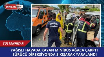 Atça’da Minibüs Ağaca Çarptı: 1 kişi Yaralandı