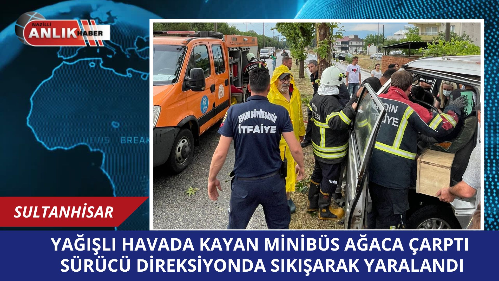 Atça’da Minibüs Ağaca Çarptı: 1 kişi Yaralandı