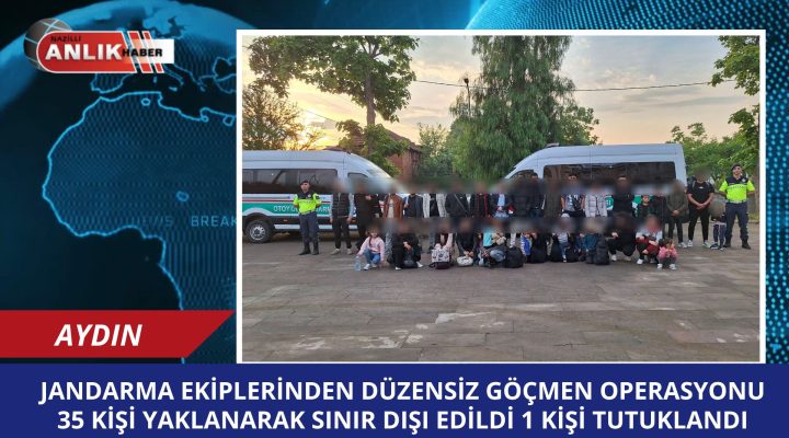 Aydın Otoyolu’nda Göçmen Kaçakçılığı Operasyonu: 35 Düzensiz Göçmen Yakalandı, Şoför Tutuklandı