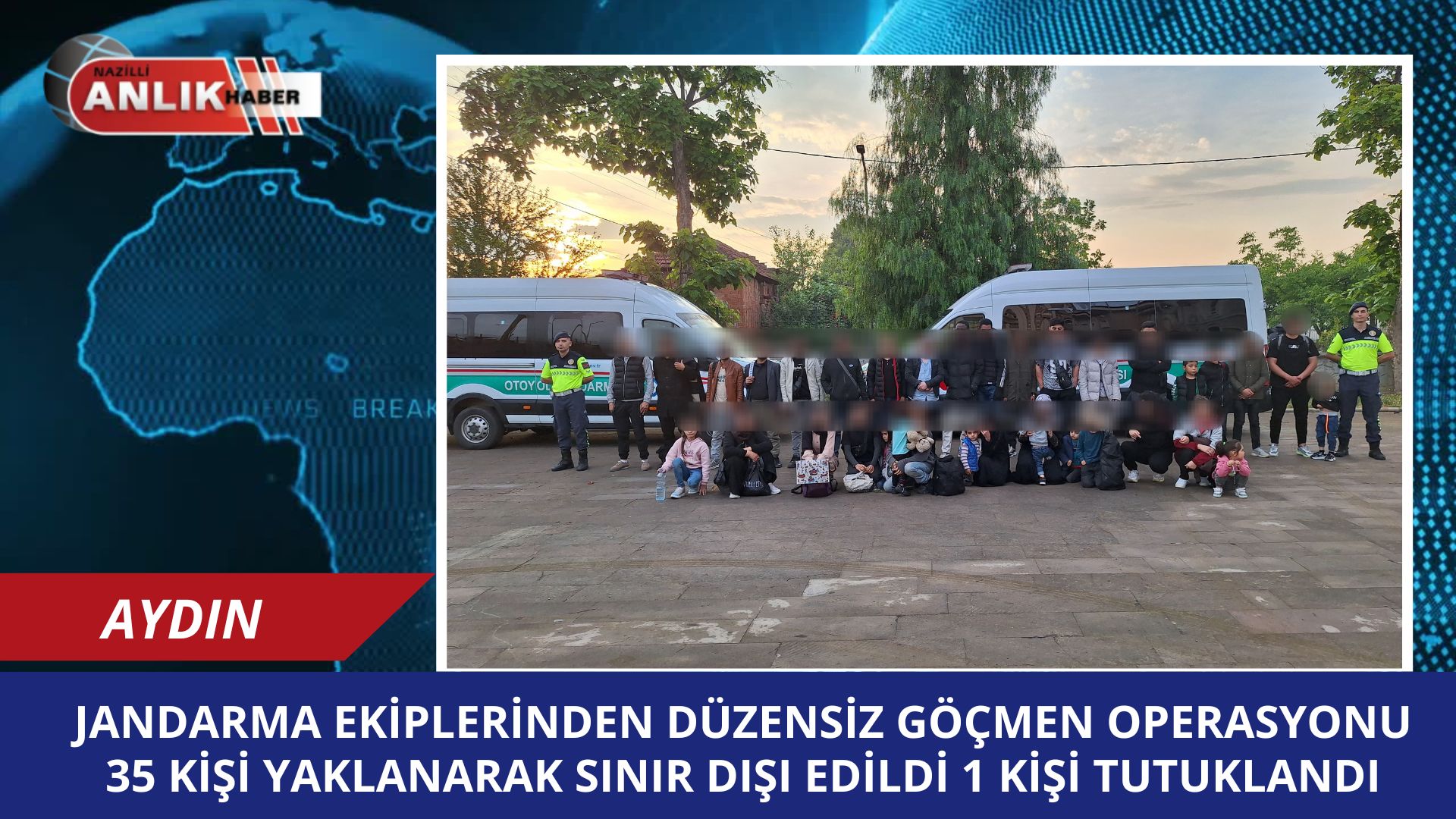 Aydın Otoyolu’nda Göçmen Kaçakçılığı Operasyonu: 35 Düzensiz Göçmen Yakalandı, Şoför Tutuklandı