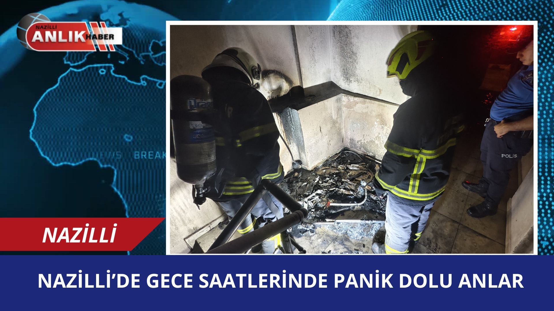 Nazilli’de Apartmanda Korku Dolu Anlar: Bebek Arabaları Yandı