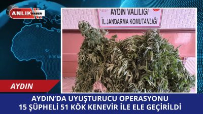Aydın İl Jandarma Komutanlığı Narkotik Şube Müdürlüğü koordinesinde, 23 Temmuz